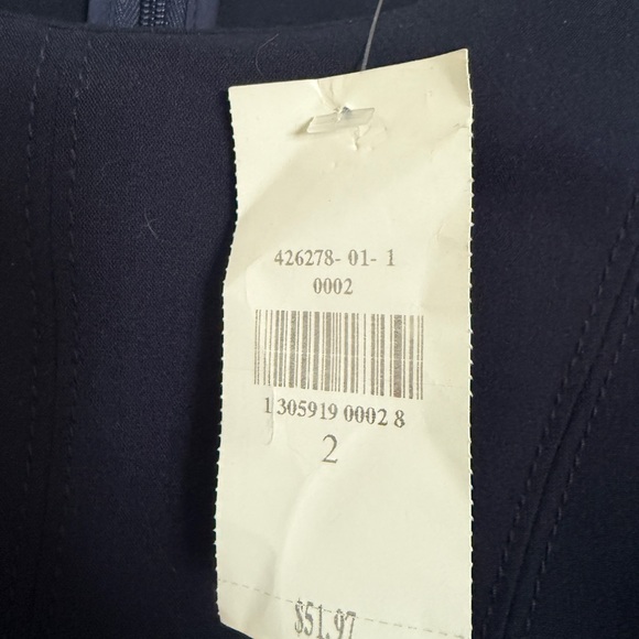 NWT Banana Republic Navy Blue Fit and Flare Dress - Picture 4 of 5
